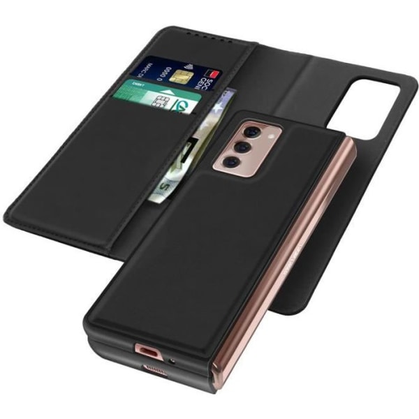 Skal till Samsung Z Fold 2 Fodral Magnetisk avtagbar plånbok Svart