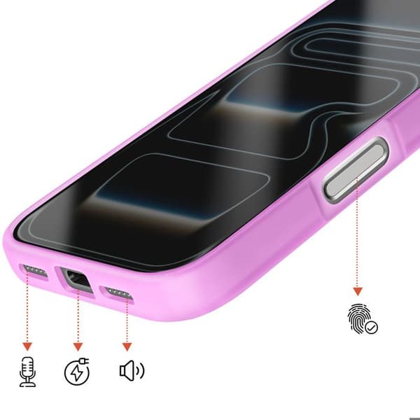 MagSafe-cover til iPhone 17 Pro Max, Bi-materiale beskyttelse, Hård bagside, Lilla Violett