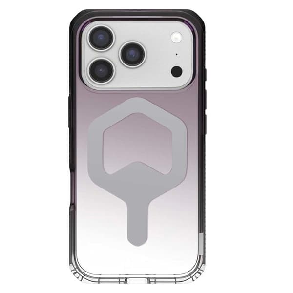 Coque Magsafe - UAG - iPhone 17 Pro Max - Stötsäker - Transparent lila gradient - Mjuk Svart