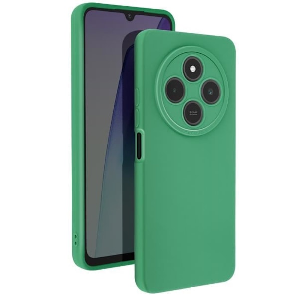 Silicone-fodral för Xiaomi Redmi 14C, matt, skydd för kamerablock, grön Grön