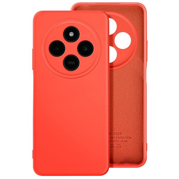 Xiaomi Redmi 14C puolijäykkä Soft-touch Anti-traces Oranssi kuori Orange