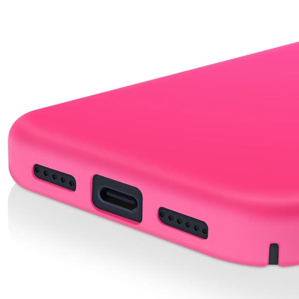 Cover - ADVARSEL - iPhone 17 Pro Max - Semi-hård silikone - Soft-Touch - Fuchsia Ros