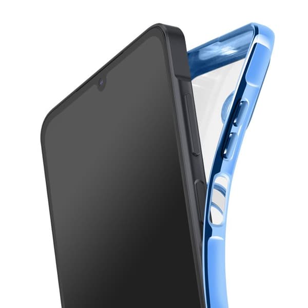 Magsafe Cover - AVIZAR - Galaxy A07 - Blå kromkant - Stødbeskyttelse - Moderne design Blå
