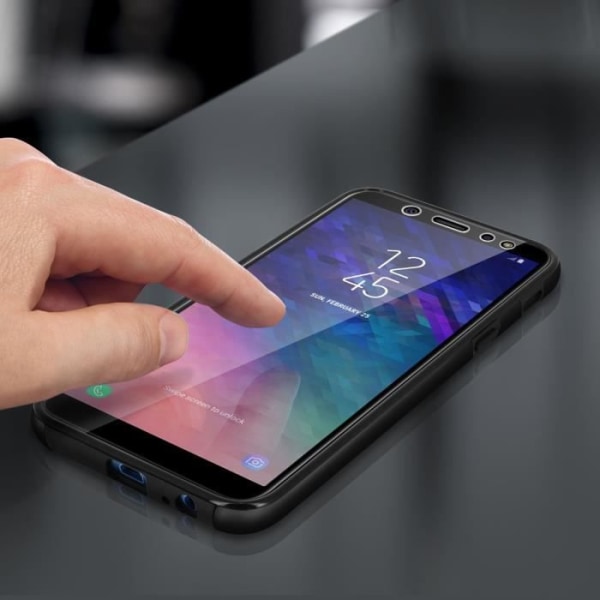 Beskyttelsesetui - AVIZAR - Galaxy A6 - Silikone - Polycarbonat - Ultra-tynd - Sort Svart