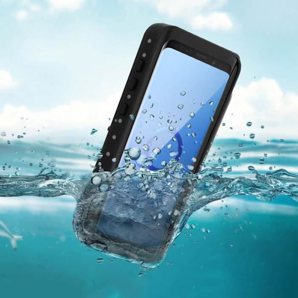 Coque - Rødpeber - Galaxy S9 - Vandtæt 2m - Stødabsorberende beskyttelse - Bi-materialer Svart