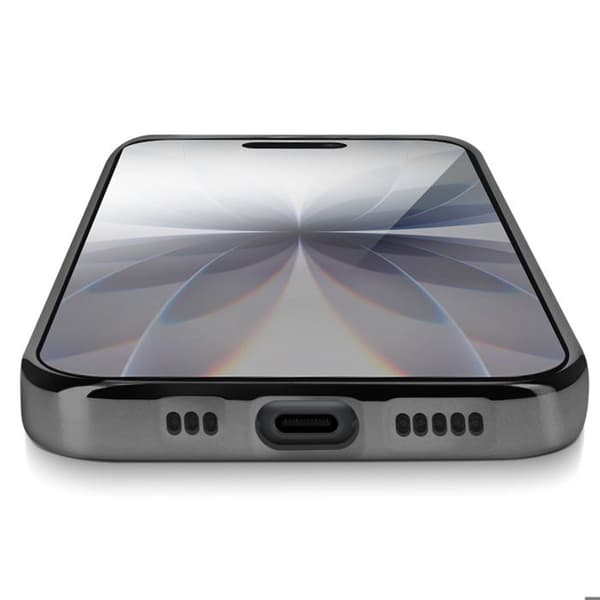Cover - ADVARSEL - iPhone 17 - Blød Silikone - Kromkant - Stødbeskyttelse Svart