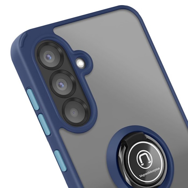 Coque för Samsung Galaxy A56 Med Magnetring Transparent Baksida Blå Natt Blå