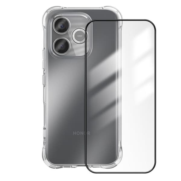 Bumper-cover til Honor 600 Lite Stødabsorberende med Transparent Tempered Glas Vit