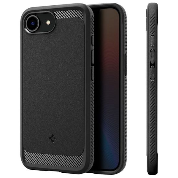 Coque MagSafe til iPhone 16e Stødabsorberende Forstærket Rugged Armor Mag Spigen SGP Sort Svart