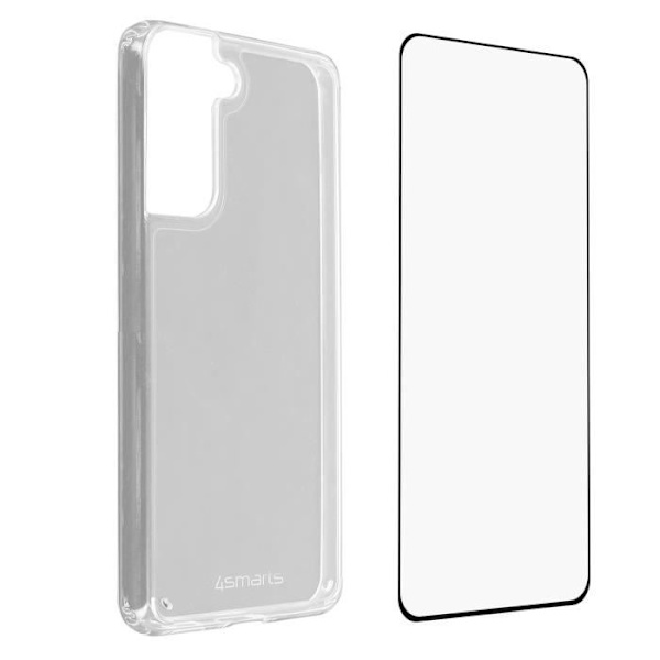 Kuori ja suojakalvo - 4Smarts - Samsung Galaxy S21 Plus - Pehmeä - Karkaistu lasi 9H - Iskunkestävä svart