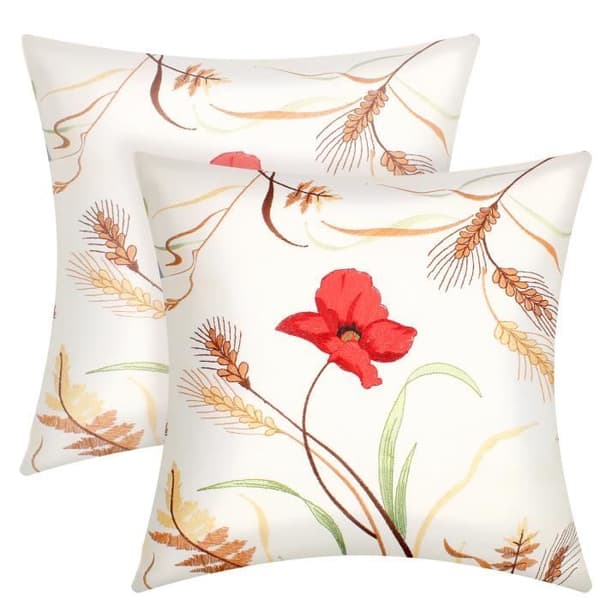 Pudehynde - Sæt af 2 - 40x40 cm - Broderet - Chic Elegance - Beige beige