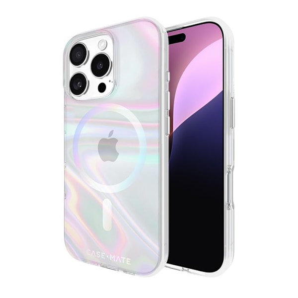 Beskyttelsesetui - Case-Mate - iPhone 16 Pro - Iriserende - Halvstivt - Blank Iriserande