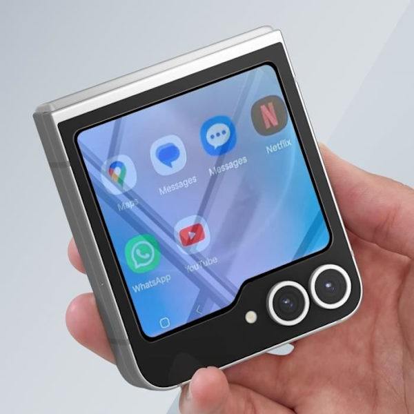 Näytönsuoja - AVIZAR - Samsung Galaxy Z Flip 6 - Karkaistu lasi - 9H Kovuus - Musta Svart