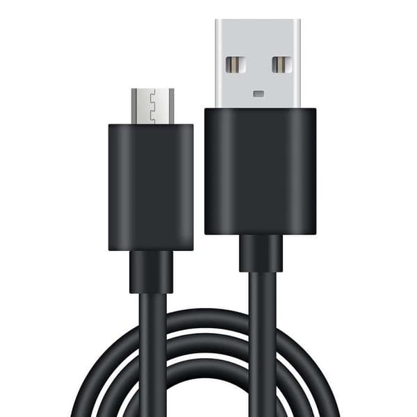 USB-kabel - GRAB 'N GO - Micro USB - 1m - Hurtig opladning - Kompatibel med Android Svart