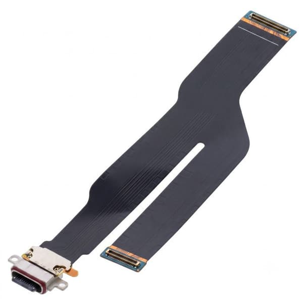 USB-C Opladerstik med Flexkabel til Samsung Galaxy Note 20 Ultra Sort Svart
