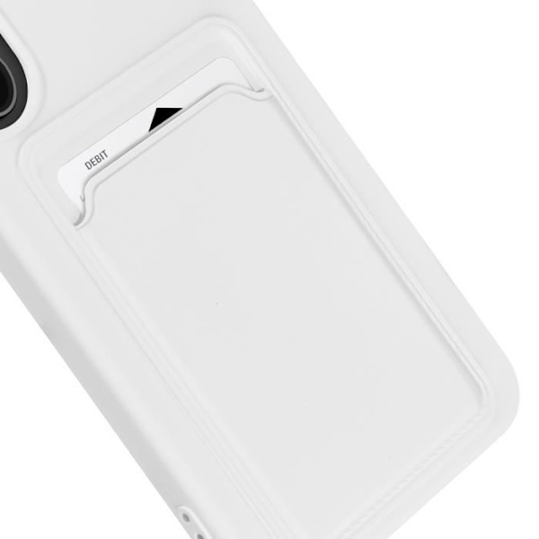 Etui til Samsung Galaxy S24 kortholder Blød anti-fingeraftryk hvid