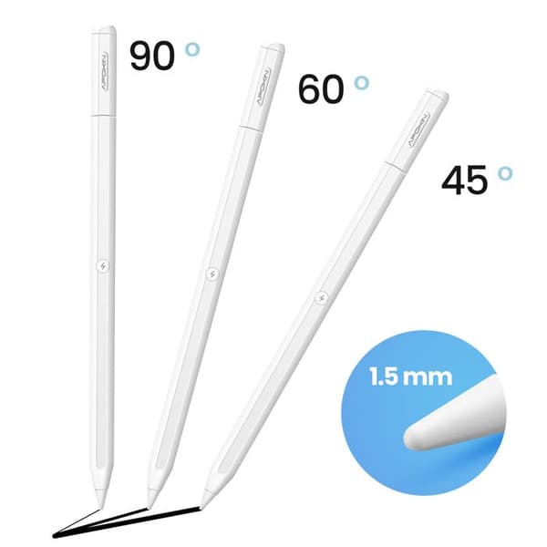 Bluetooth-stylus - APOKIN - iPad Pro - Ultralätt - 8h batteritid - Magnetisk Vit