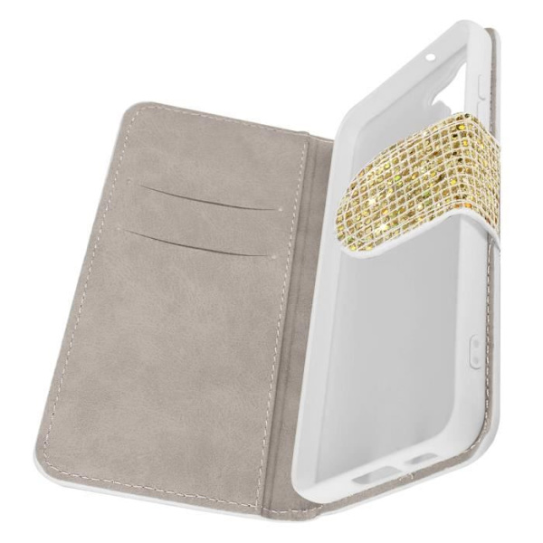 Fodral till Samsung Galaxy S23 - AVIZAR - Glitter Disco - Gul - Hårt - Flik Gul