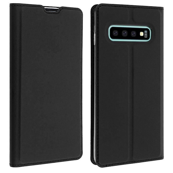 Hus för Samsung Galaxy S10 - Dux Ducis - Kortfodral - Mjuk - Svart - Ställfunktion Svart