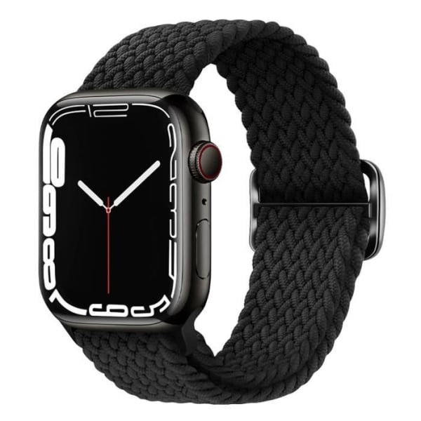 Rem til Apple Watch 41mm / 40mm / 38 mm Nylonflettet Åndbar sort