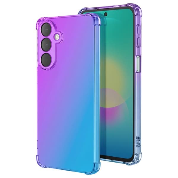 Cover til Galaxy A27 med Forstærkede Hjørner, Translucent Lilla Gradient Effekt