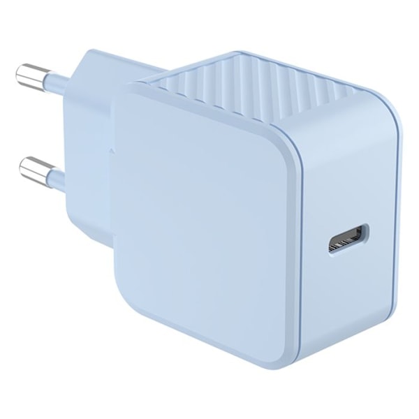 Strømforsyning - BigBen - USB-C Lader 20W - Power Delivery - Overbelastningsbeskyttelse - Rutsjebeskyttelse Blå