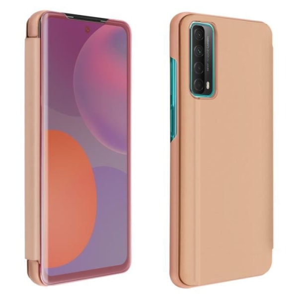 Hus - AVIZAR - Huawei P smart 2021 - Gennemsigtig klap - Spejl-design - Video støtte Rosa