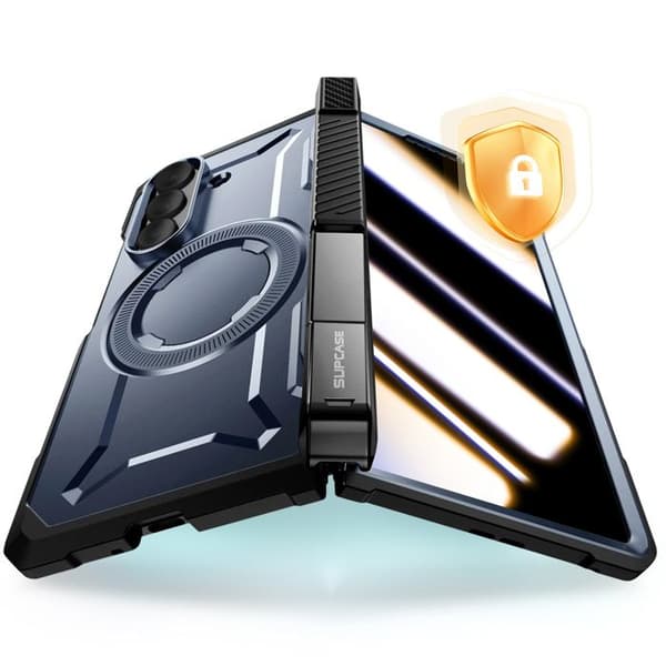 MagSafe cover til Samsung Z Fold 7 med stødabsorberende kickstand 6m Supcase Blå Blå