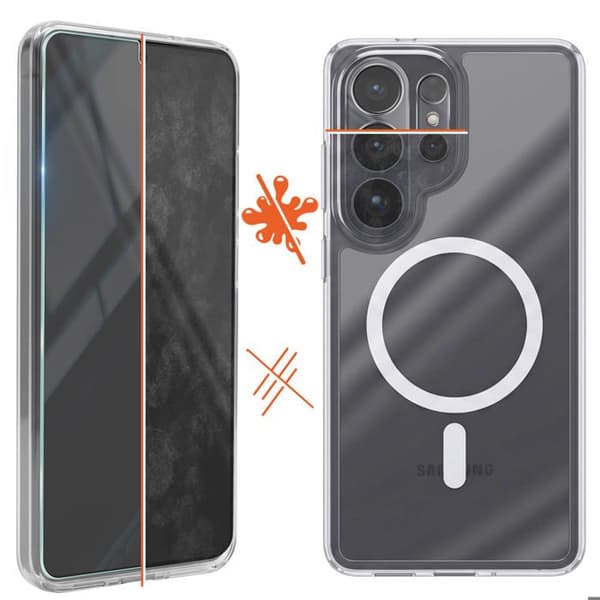 Skyddspaket för Galaxy S26 Ultra Integralt 5-i-1 Transparent Vit