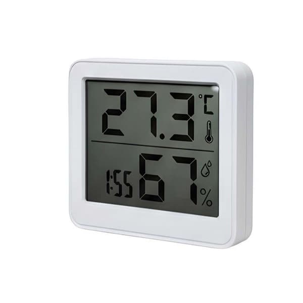 Inomhus digital termohygrometer - AVIZAR - LCD-skärm - 3V - Vit - Kompakt Vit