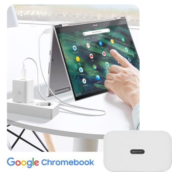 Nätladdare - GOOGLE - GA03502-EU - Strömförsörjning - USB-C - Vit Vit