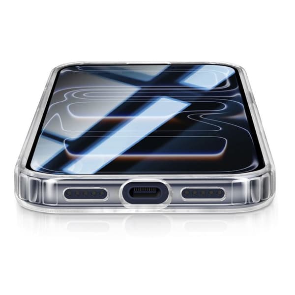 MagSafe-fodral - TACTICAL - iPhone 17 Pro Max - Transparent - Optimal skydd - Snabb montering Vit