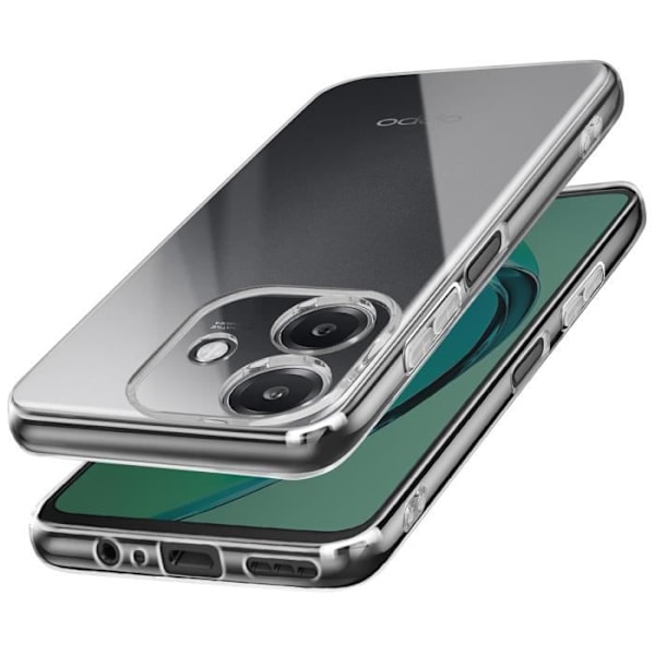 Oppo A40 Suojakuori Silikoni Reunat Kirkas Akryyli Takapinta Transparent