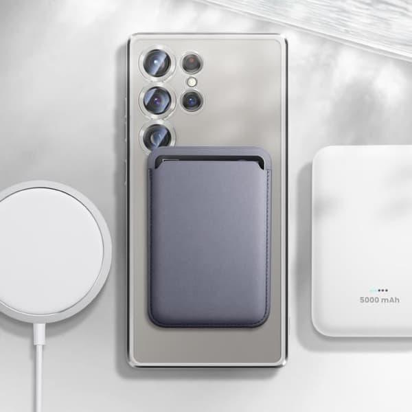 Coque MagSafe - Samsung Galaxy S25 Ultra - Silikon - Silver Chrome Kontur - Helhetskydd Grå