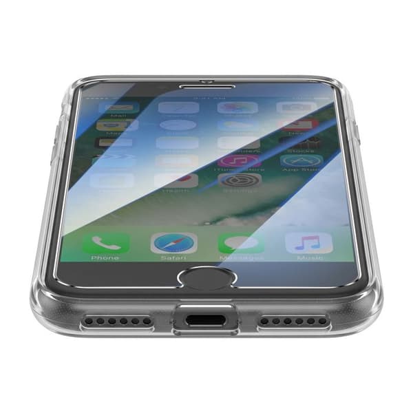Coque og Tempereret Glas til iPhone SE 2022 Høj Modstand Taktile Glat Mayaxess Transparent Vit