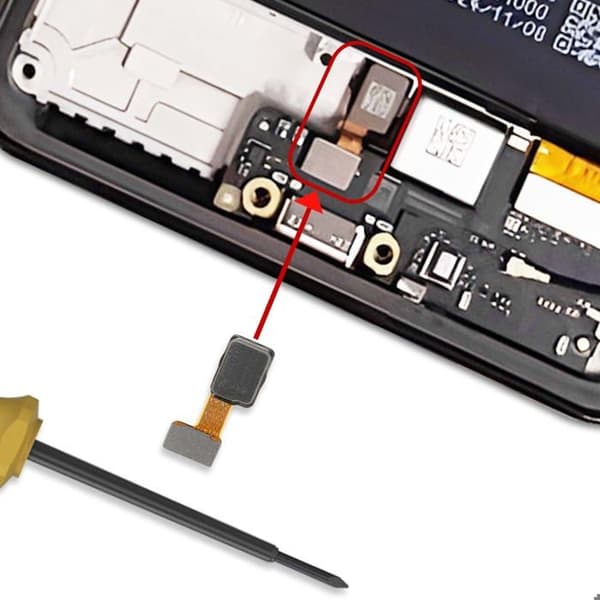 Fingeraftrykslæser til Redmi Note 14 Pro 5G med sort forbindelseskabel Svart