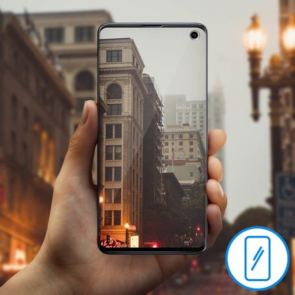 Galaxy S10 Flexibel skyddsfilm kompatibel fingeravtrycksläsare Transparent