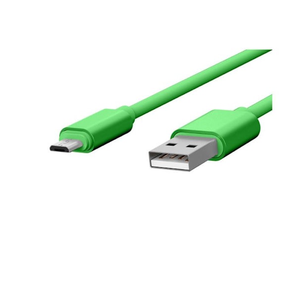 Micro-USB til USB-A-kabel - Jaym - 1,7m - Opladning 2,4A - Synkronisering - Grøn