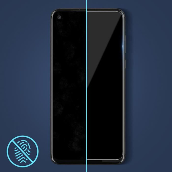 Motorola Moto G8 hærdet glas skærmfilm 9H Anti-Fingerprint Transparent White