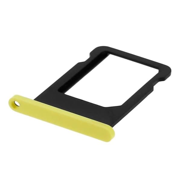 Tiroir til nano SIM-kort - AVIZAR - Apple iPhone 5C - Gul - Erstatning - Kompatibel Gul