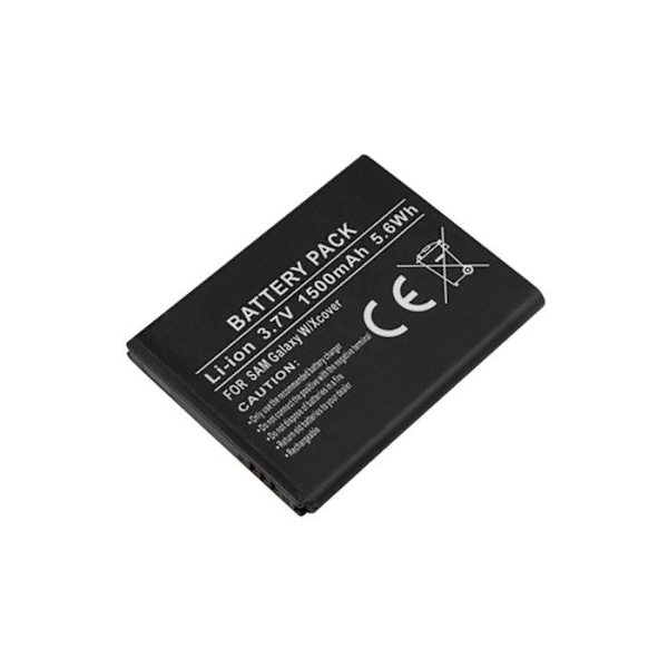 Batteri 1500mAh 3,7V kompatibel med Galaxy W / Xcover / Wave 3 / GT-S Sort Svart