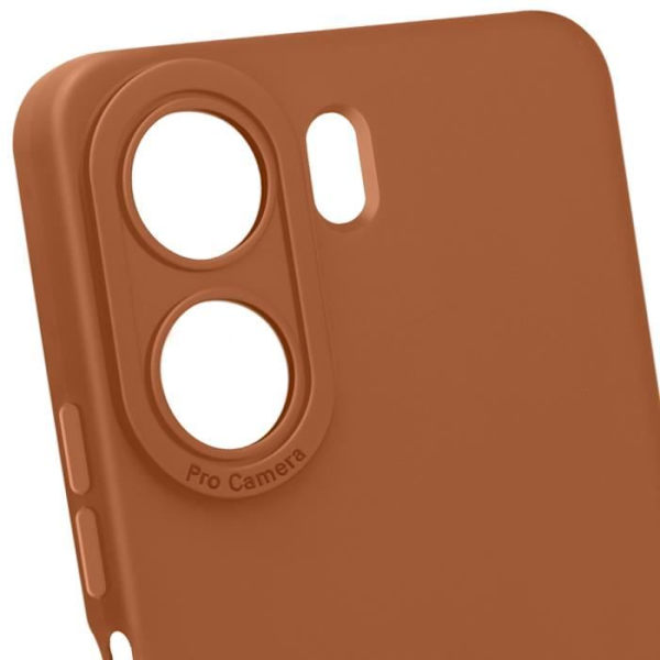 Fodral till Xiaomi Redmi 13C - AVIZAR - Matt silikon - Kameraskydd - Brun kastanj