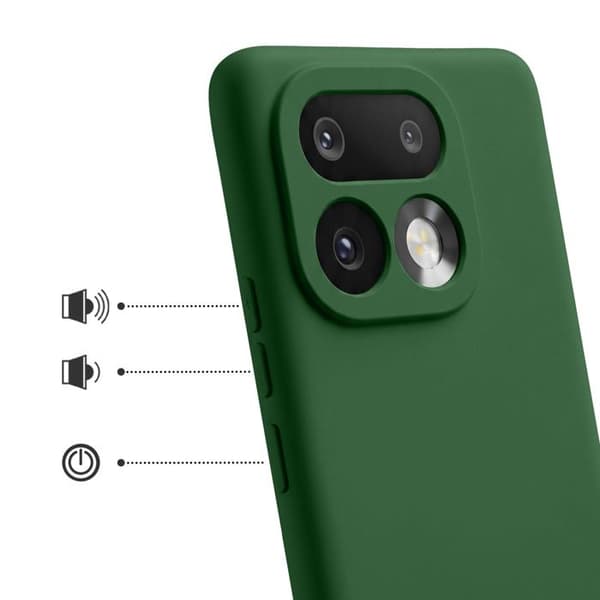 Realme 16 Pro Soft-Touch -silikonikuori Fast Cover tummanvihreä Grön