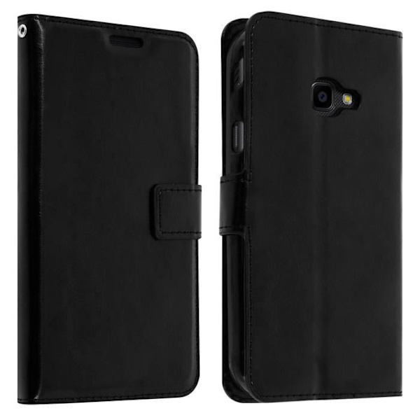Plånboksskydd - AVIZAR - Samsung Galaxy Xcover 4/4S - Svart - Mjuk skal - Ställfunktion Svart