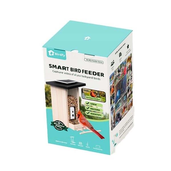 Fuglefoderstation med AI-kamera og vandtæt solpanel IP66 Birdfy Brun / Beige Brun / Beige