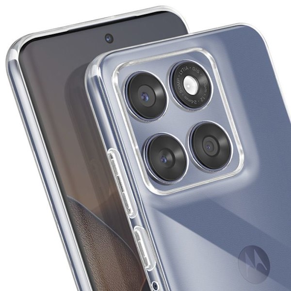 Coque för Motorola Edge 60 Fusion och Edge 60 Silikon Mjuk Transparent Vit