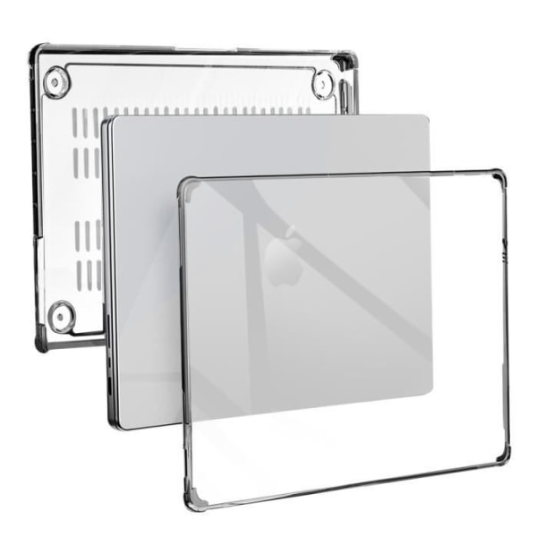 Komplet etui til MacBook Pro 16 2023, 2022 og 2021 Shockproof Supcase Transparent Black Svart