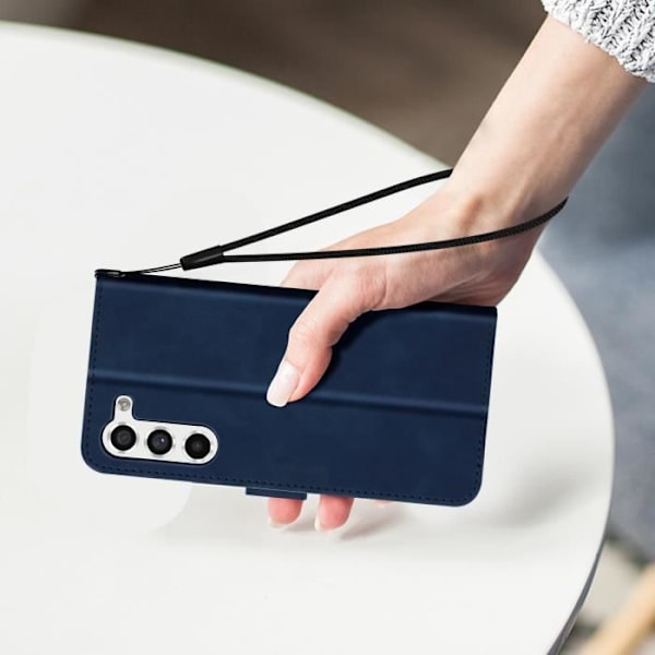 AVIZAR Plånboksfodral till Samsung Galaxy A34 5G - Handledsrem - Midnattsblå Nattblått