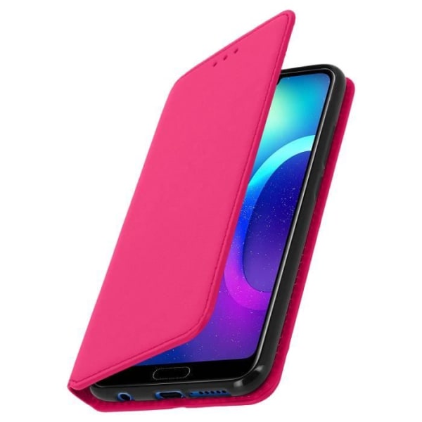 Etui Folio - Honor - 10 - Ekologiskt läder - Fuchsia Rosa - Stöd funktion Fuschia rosa