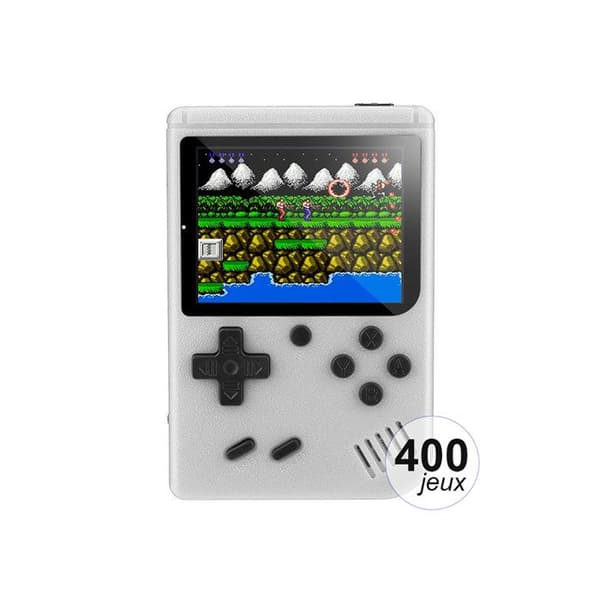 Spilconsole Emulator 400 Spil med 3" LCD Skærm Genopladelig Hvid Vit